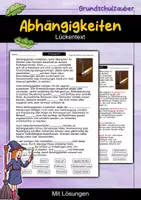 Vorschau - Arbeitsblätter - Materialpaket: Abhängigkeiten | Wissenskartei, Lückentext & Quizkarten - Seite 1