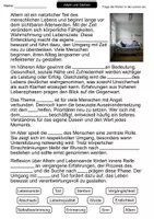 Vorschau - Arbeitsblätter - Altern und Sterben | Lückentext | Ethik | Leben & Verantwortung - Seite 1
