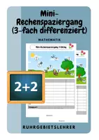 Vorschau - Arbeitsblätter - Mini-Rechenspaziergang - Frühling - Deckblatt