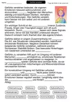 Vorschau - Arbeitsblätter - Gefühle verstehen | Lückentext | Ethik | Selbstwahrnehmung & Verantwortung - Seite 1