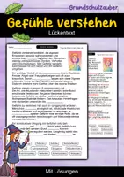 Vorschau - Arbeitsblätter - Gefühle verstehen | Lückentext | Ethik | Selbstwahrnehmung & Verantwortung - Deckblatt