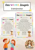 Vorschau - Anderer Materialtyp - Das wahre Zeugnis Erdmännchen / Erdmännchenklasse - Deckblatt