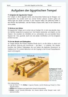 Vorschau - Arbeitsblätter - Aufgaben der ägyptischen Tempel - Seite 1
