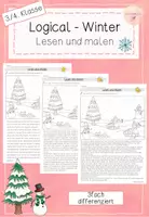 Vorschau - Arbeitsblätter - Logical - Lesen und Malen - Winter - 3./4. Klasse - Deckblatt