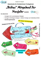 Vorschau - Mal- und Bastelvorlagen - Basteln für Neujahr: Süße Mitgebsel für den Jahresanfang - Deckblatt