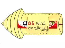 Vorschau - Mal- und Bastelvorlagen - Basteln für Neujahr: Süße Mitgebsel für den Jahresanfang - Seite 1