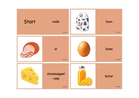 Vorschau - Bildkarten - Levensmiddelen - Wort-Bild-Domino - Seite 1