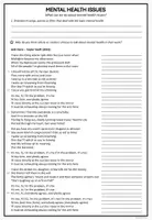Vorschau - Arbeitsblätter - Mental Health Issues Anti Hero Taylor Swift Coping Strategies (Thema: Growing Up) - Seite 1