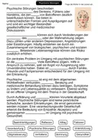 Vorschau - Arbeitsblätter - Psychische Störungen | Lückentext | Ethik | Gesellschaft & Verantwortung - Seite 1
