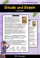 Vorschau - Arbeitsblätter - Rituale und Regeln | Lückentext | Ethik | Ordnung & Orientierung - Deckblatt