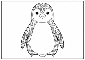 Vorschau - Mal- und Bastelvorlagen - Pinguine Mandalas für Kinder Ausmalbilder für Grundschule Kunst - Seite 3