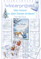 Vorschau - Arbeitsblätter - Winterprojekt – den Winter mit allen Sinnen erleben - für die Kita - Deckblatt