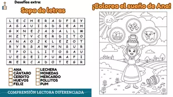 Vista previa - Refuerzo / NEE / Materiales de apoyo - Lectura Diferenciada, Fábula La Lechera - página 3