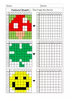 Vorschau - Arbeitsblätter - Pixelkunst Neujahr - Geometrie, Kunst, Wahrnehmung - Seite 1