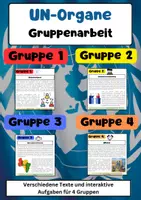 Vorschau - Stationenlernen - UN-Organe Gruppenarbeit: Sicherheitsrat, Generalversammlung, Menschenrechtsrat - Deckblatt