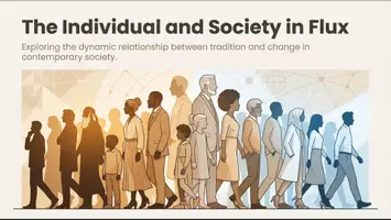 Vorschau - Fördermaterial/Inklusion - The Individual and Society in Flux — Tradition & Change in Contemporary Society | Präsentation für die Oberstufe (Englisch) - Seite 1