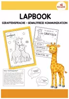 Vorschau - Arbeitsblätter - Lapbook Giraffensprache - Deckblatt