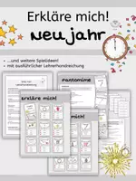 Vorschau - Stundenentwürfe - Erkläre mich! - Silvester/ Neujahr - Sprachförderung - Klasse 1 bis 4 - Deckblatt