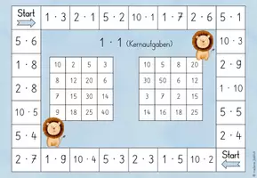 Vorschau - Spiele - Mathe Bingo Klasse 2 - Einmaleins und Einsdurcheins - Seite 2