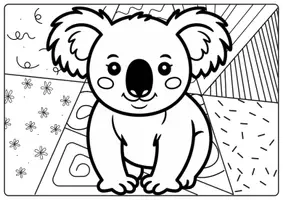 Vorschau - Mal- und Bastelvorlagen - Koalas Pop Art Kunstprojekte für Schüler:innen der Klassen 1 bis 4 - Seite 1