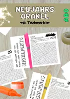 Vorschau - Mal- und Bastelvorlagen - DAUERABO: Geschenk zu Neujahr/Silvester (Neujahrsorakel mit Textmarker/Suchsel) - Deckblatt