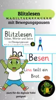 Vorschau - Präsentationen/Tafelbilder - Blitzlesen mit Bewegungsspausen (M, A, O, I, L, T, S, E, N, P, F, H, U, B, R, Ei) - Deckblatt