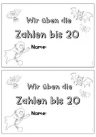 Vorschau - Arbeitsblätter - Zahlen bis 20 - Ein Miniheft für die 1.Klasse - Seite 1