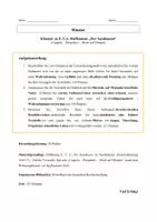 Vorschau - Arbeitsblätter - Klausur - "Der Sandmann" E.T.A. Hoffmann - Szenenanalyse - Die Begegnung zwischen Nathanael und Olimpia - Seite 1