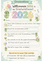 Vorschau - Arbeitsblätter - Willkommen 2026 in der Drachenklasse! – Reflexion & Ausblick - Deckblatt