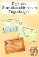 Vorschau - Präsentationen/Tafelbilder - digitaler Startbildschirm zum Tagesbeginn - Deckblatt