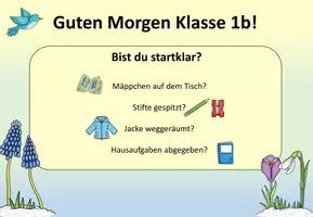 Vorschau - Präsentationen/Tafelbilder - digitaler Startbildschirm zum Tagesbeginn - Seite 1