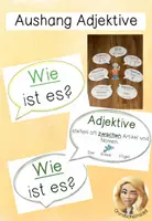 Vorschau - Merkblätter - Aushang/Tafelmaterial Adjektive - Deckblatt
