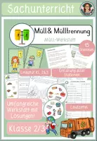Vorschau - Unterrichtsreihen - Stationen Müll - Mülltrennung Klasse 2 und 3 - Deckblatt