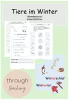 Vorschau - Arbeitsblätter - Tiere im Winter 1.Klasse - Deckblatt