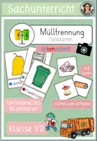Vorschau - Präsentationen/Tafelbilder - Tafelkarten Mülltrennung Silbenschrift - Deckblatt