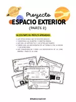 Vista previa - Unidades / Secuencias / Situaciones de Aprendizaje - Proyecto Espacio Exterior - parte 2 - Portada