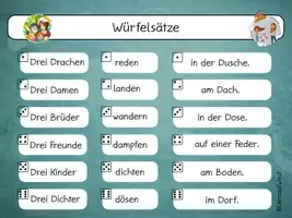 Vorschau - Stationenlernen - D: Würfelsätze mit Basisgrapheme - Seite 1