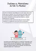 Vorschau - Arbeitsblätter - Dualismus vs. Materialismus im Film "ExMachina" - Deckblatt