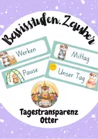 Vorschau - Präsentationen/Tafelbilder - Tagestransparenz Otter_Basisstufen.Zauber - Deckblatt