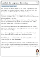 Vorschau - Arbeitsblätter - Lesen und Verstehen - der vergessene Geburtstag (dreifach differenziertes Lesetraining) - Seite 3