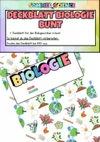 Vorschau - Mal- und Bastelvorlagen - Deckblatt Biologie bunt - Deckblatt