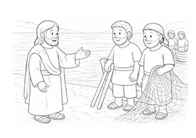 Vorschau - Arbeitsblätter - Jesus und die Fischer - Ausmalbilder - Seite 3
