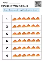 Aperçu - Feuilles d'exercices - Dénombrement galette des rois - Maternelle - Page de couverture