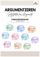 Vorschau - Poster - Argumentieren & Diskutieren - Formulierungshilfen/Satzstarter - Deckblatt