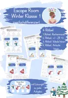 Vorschau - Unterrichtsreihen - Escape Room Winter Klasse 1 - Deckblatt
