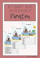 Vorschau - Arbeitsblätter - Stimmt die Aussage? Piraten 3-fach differenziert - Deckblatt