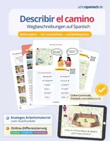 Vorschau - Arbeitsblätter - Describir el camino - Wegbeschreibungen auf Spanisch – analog & digital - Deckblatt