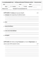 Vorschau - Klassenarbeiten - Klassenarbeit zu wichtigen Nähbegriffen und zur Nähmaschine - Seite 1