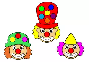 Vorschau - Mal- und Bastelvorlagen - Materialpaket Clowns Bastelvorlagen Fasching/Karneval - Kunst in der Grundschule - Seite 1