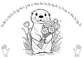 Vorschau - Mal- und Bastelvorlagen - Tischunterlage Otter verschiedene Versionen - Seite 3